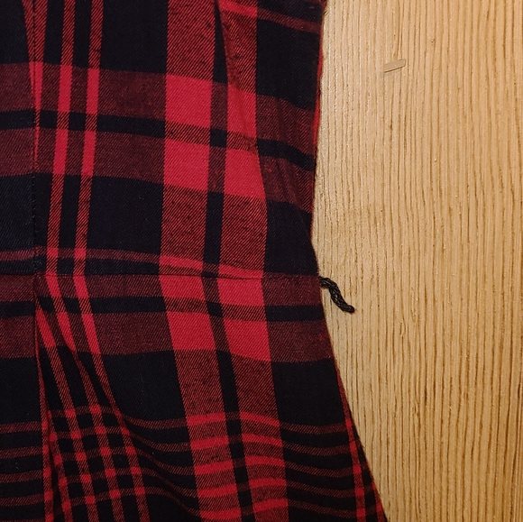 Red Tartan sleeveless dress / Twik Simons - Picture 3 of 5